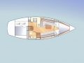 Interior plan Beluga J32 sailing yacht